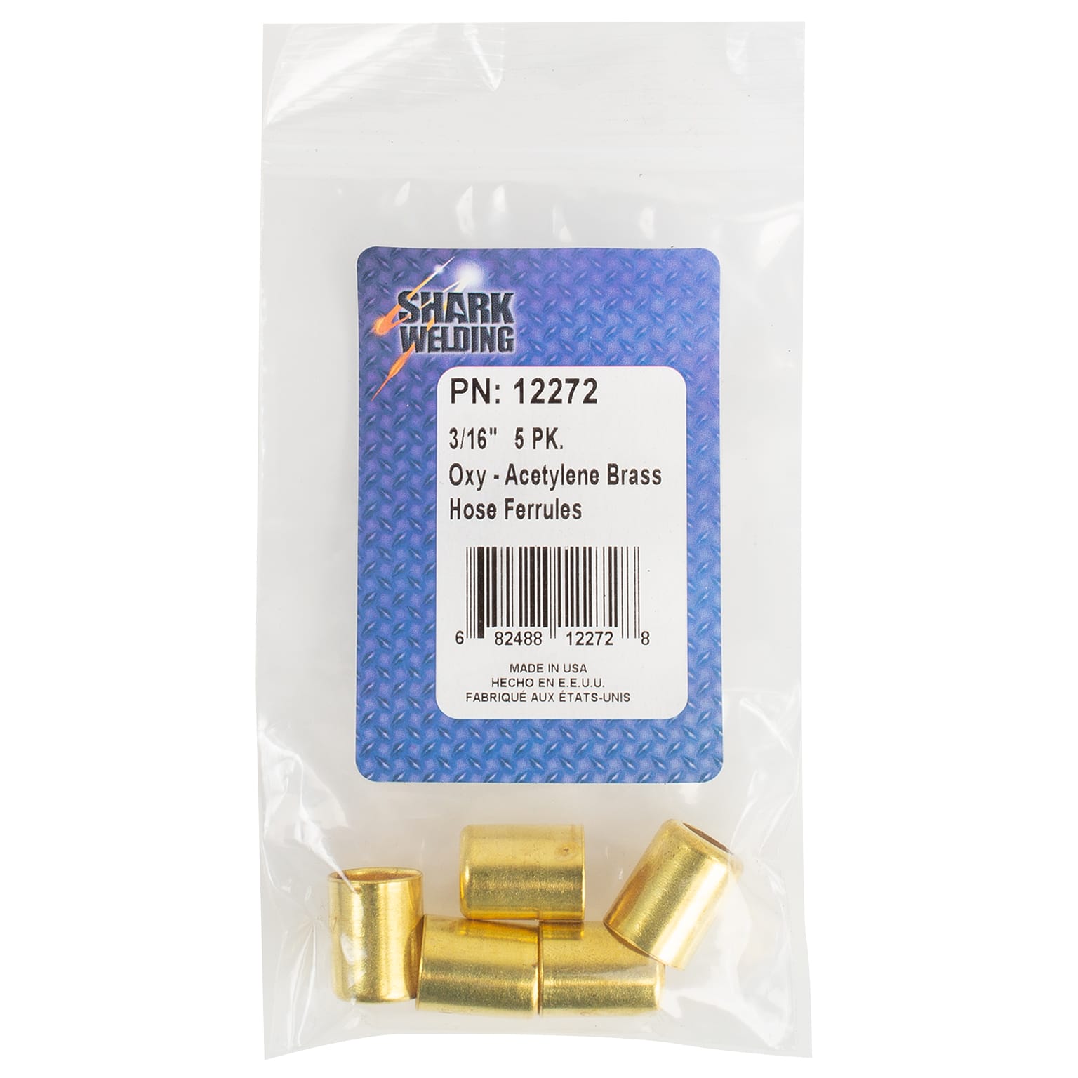 5 PK | Oxygen-Acetylene Brass Hose Ferrules-3/16" - Image 5
