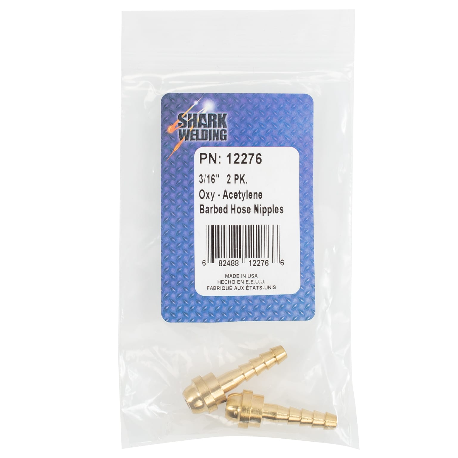 2 PK | Oxygen-Acetylene B-Size Barbed Hose Nipples. 3/16" ID, 1-7/16" Length - Image 6