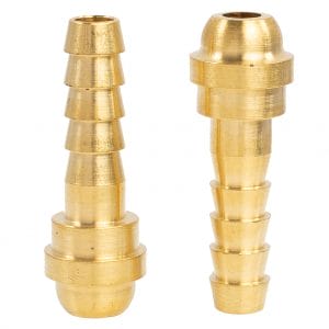 2 PK | Oxygen-Acetylene B-Size Barbed Hose Nipples. 1/4" ID, 1-7/16" Length