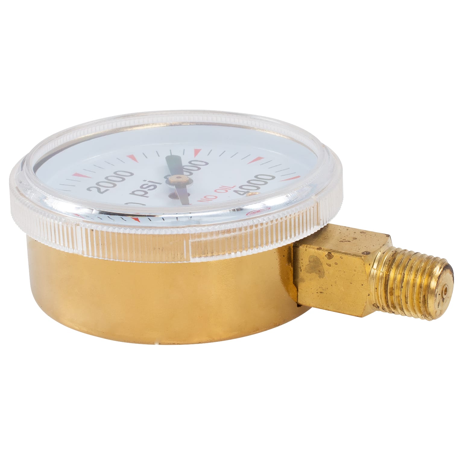 2 1/2" - 1/4" NPT 0-4000 lbs. - Heavy Duty Oxygen-Acetylene Gauge - Image 5