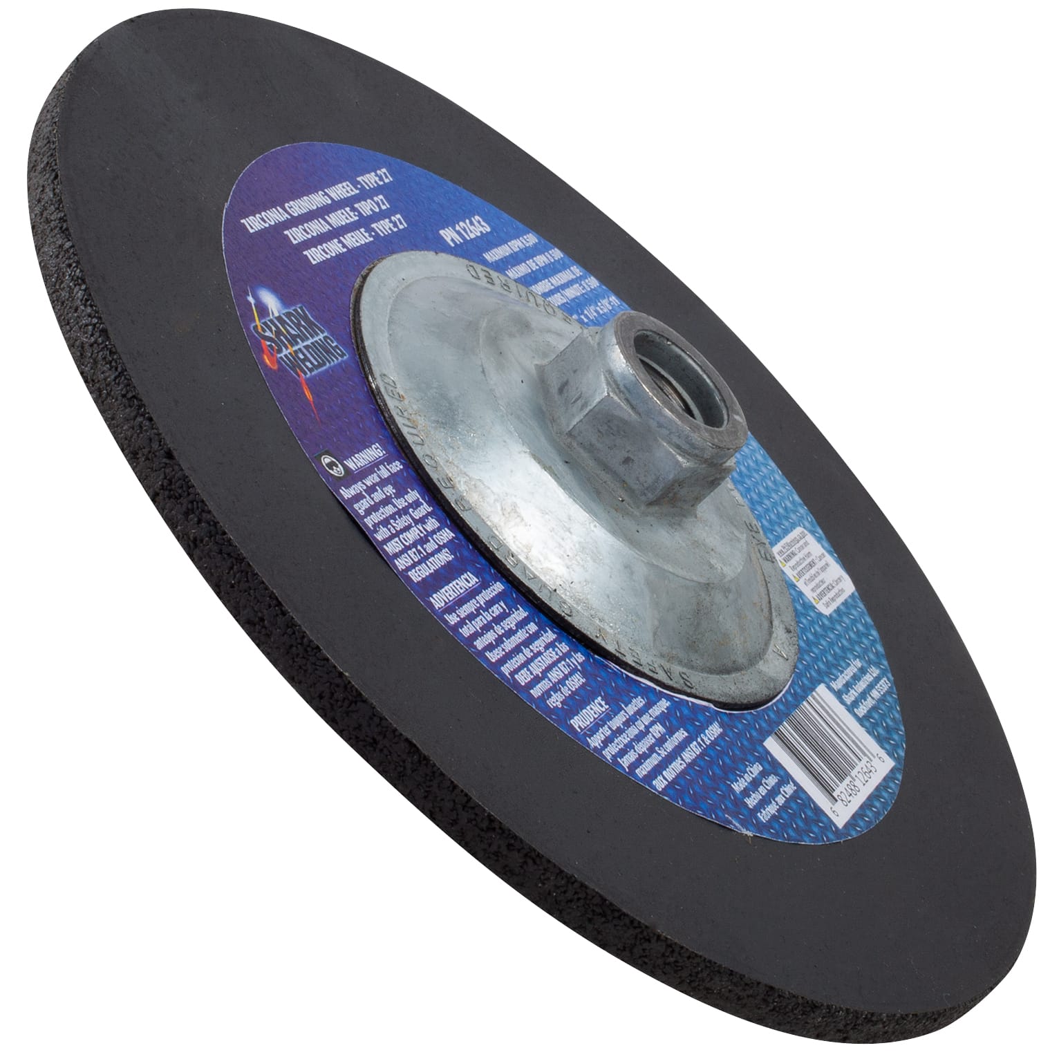 Grinding Wheels Type 27- Zirconia 7"x 1/4" x 5/8-11 - 24 Grit - Image 3