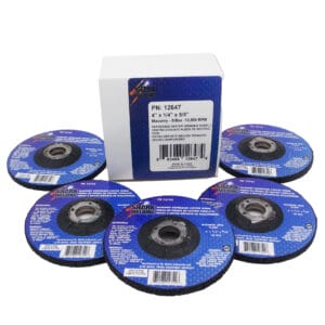 5 PK | Masonry Depressed Center Grinding Wheel - 4"x1/4"x5/8", A24R Grit