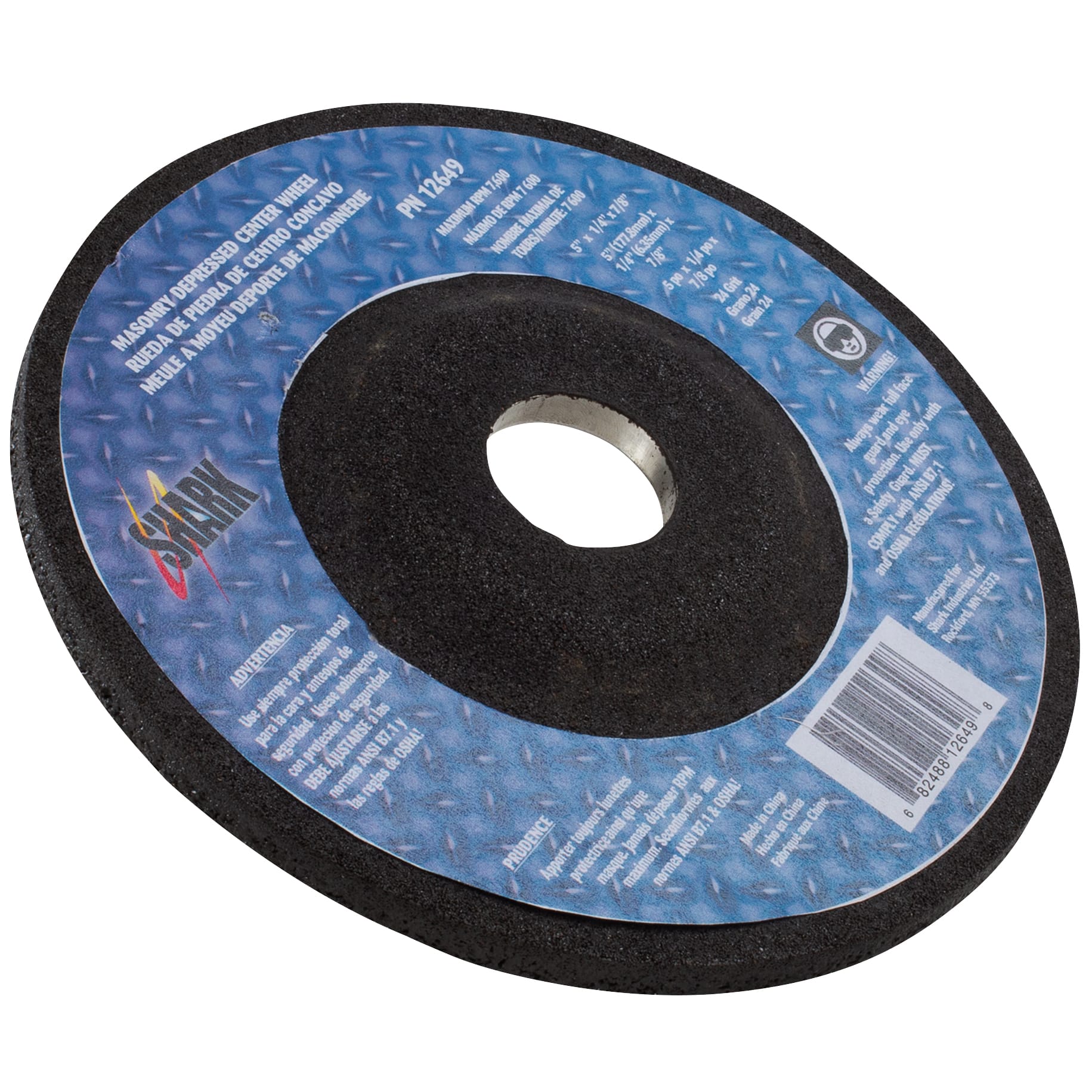 25 PK | Depressed Center Type 27 Silicon Carbide Grinding Wheels- Hubless. 5" x 1/4"x 7/8" - 24 Grit - Image 4
