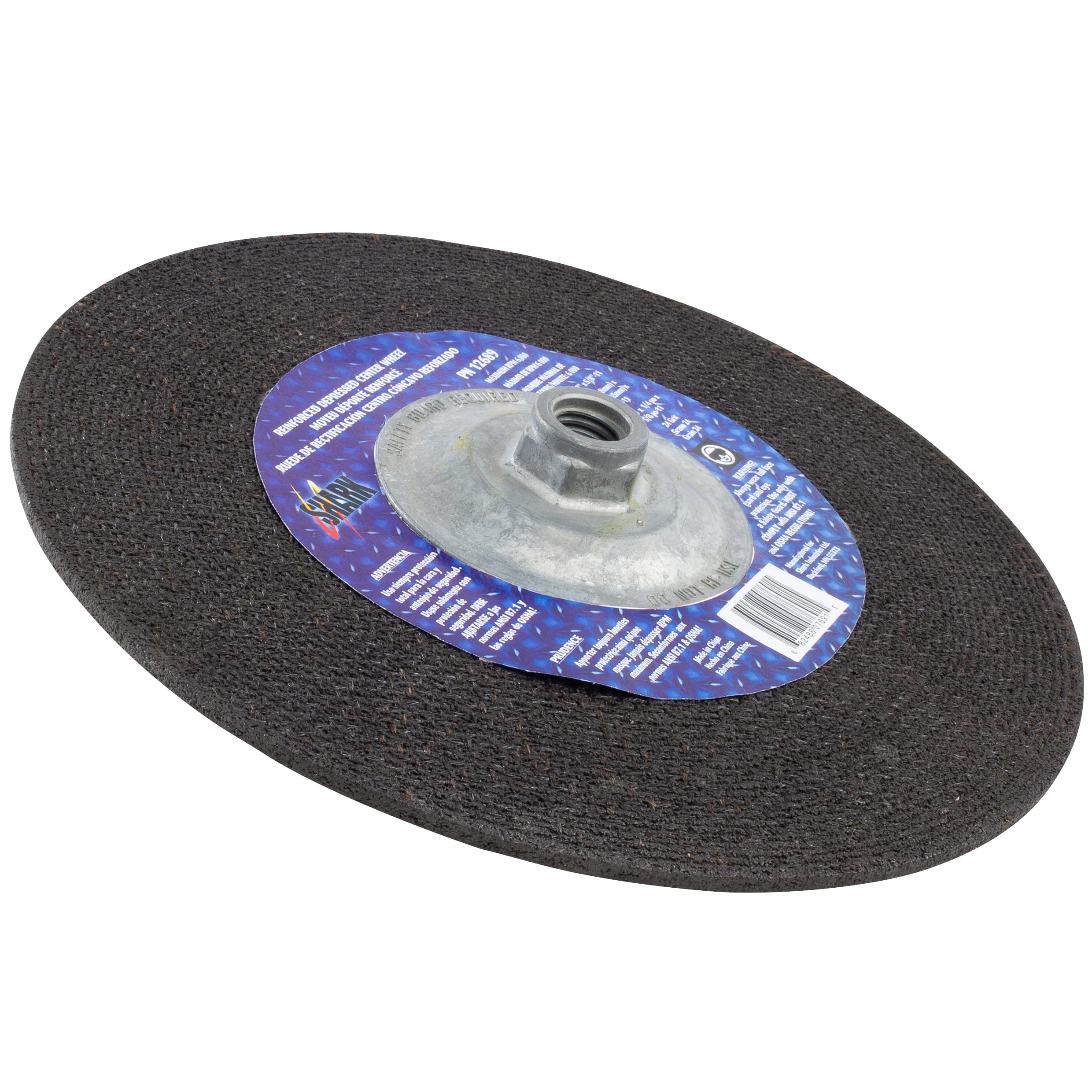 9" Type 27 Aluminum Oxide Grinding Wheel - 1/8" x 5/8"-11, 24 Grit - Image 4