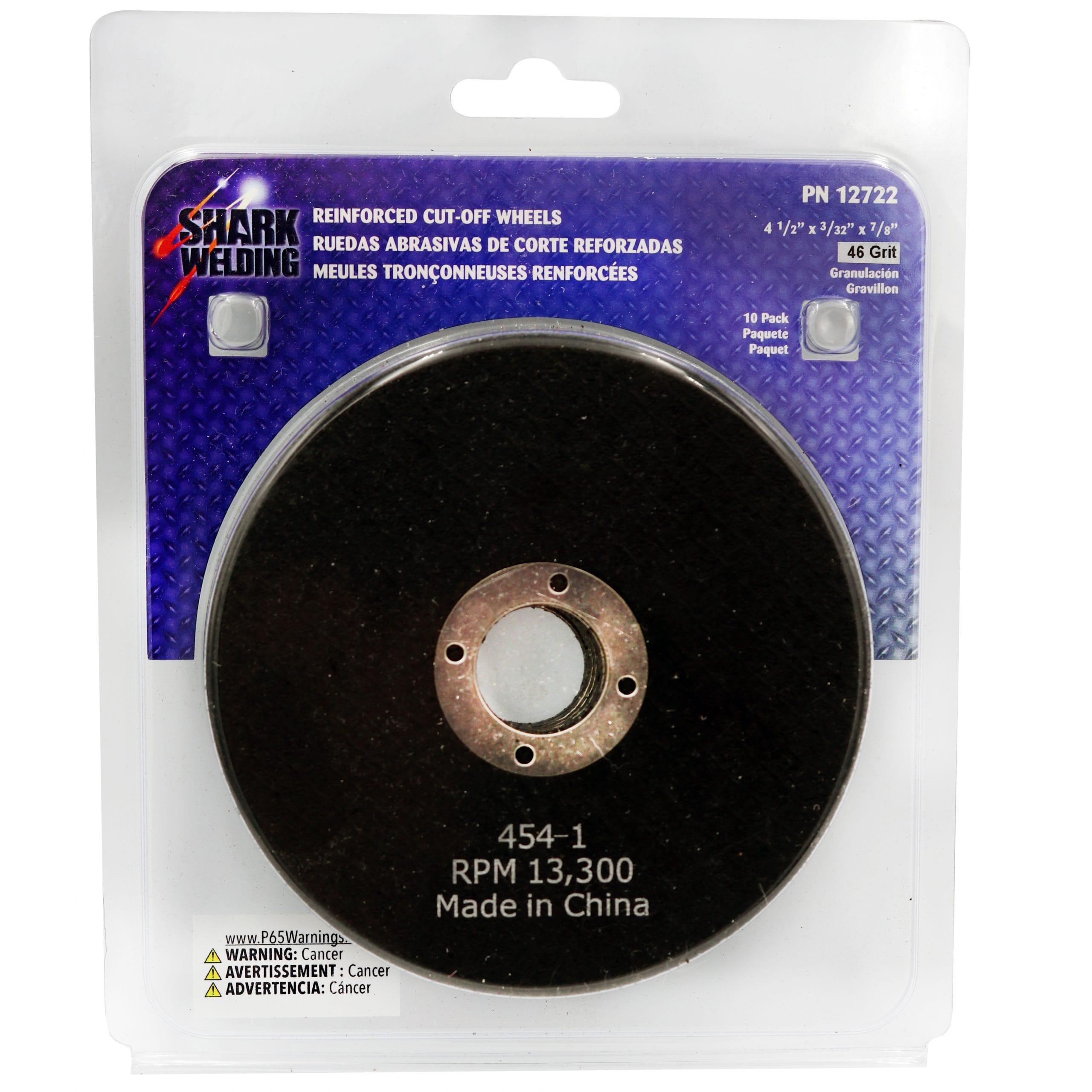 10 PK | Cut-Off Wheel - Aluminum Oxide - 4.5" x 3/32" x 7/8" - 46 Grit - Image 2