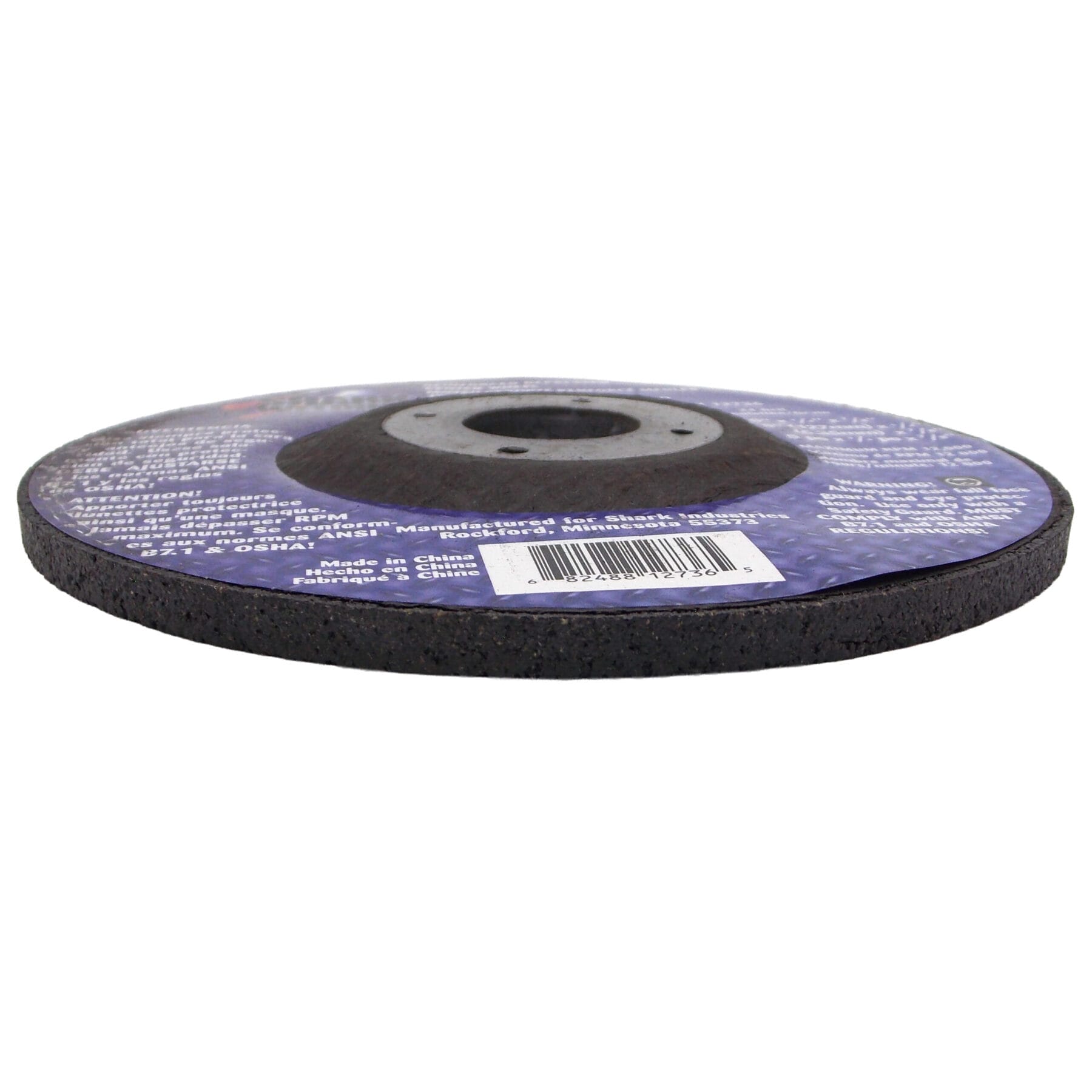 25 PK | 5" Type 27 Aluminum Oxide Grinding Wheels Depressed Center - No Hub - 24 Grit - 5" x 1/4" x 7/8" - Image 2