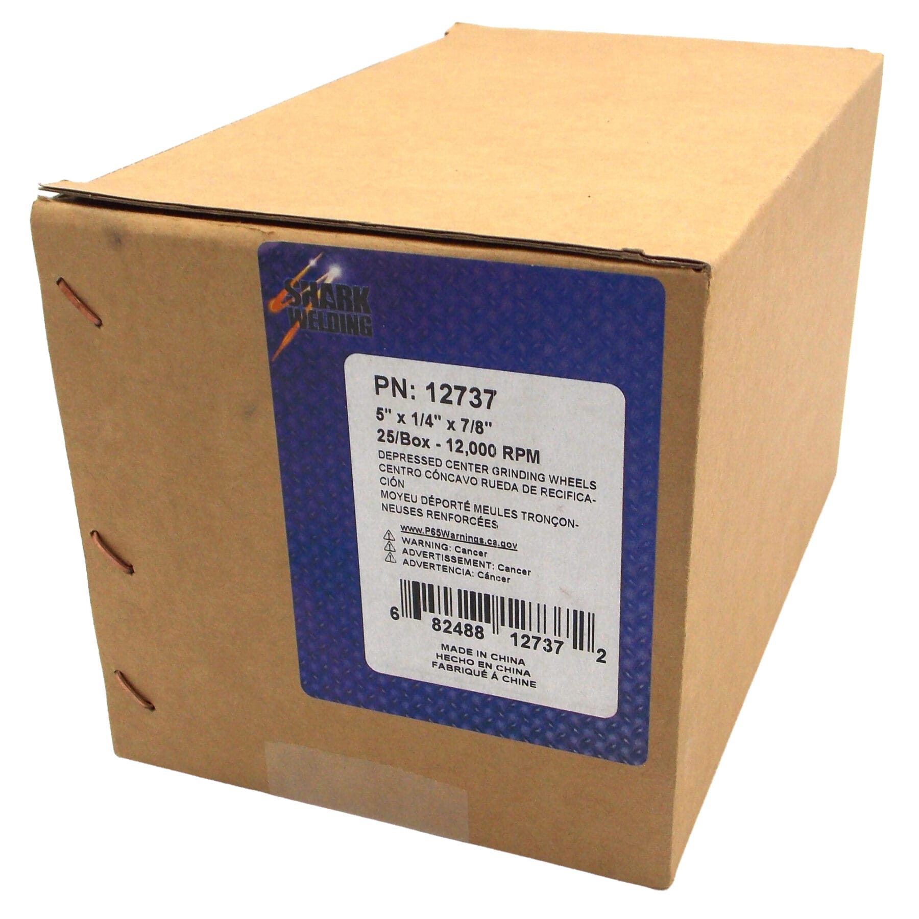 25 PK | 5" Type 27 Aluminum Oxide Grinding Wheels Depressed Center - No Hub - 24 Grit - 5" x 1/4" x 7/8" - Image 5