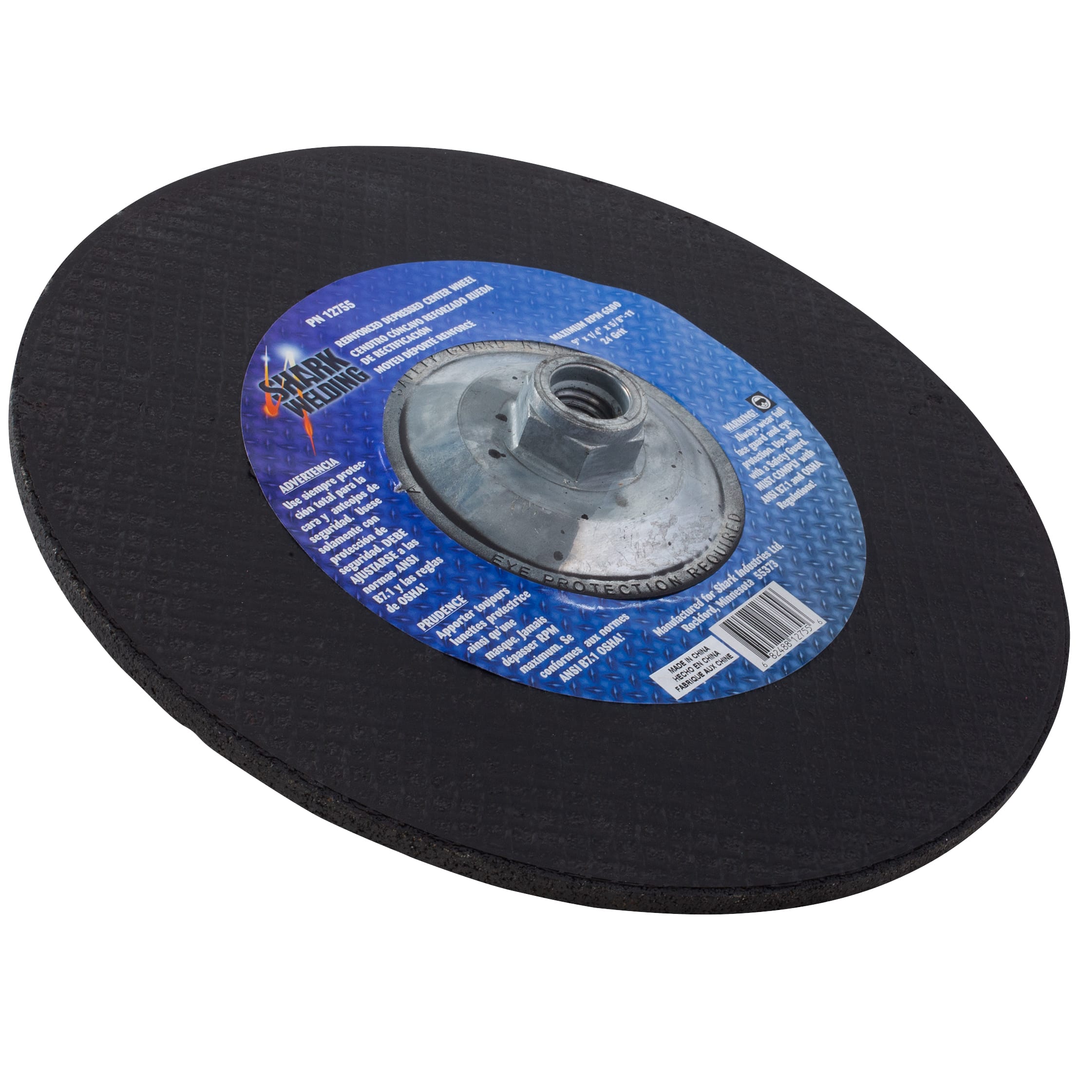 10 PK | 9" Type 27 Aluminum Oxide Grinding Wheel - 1/4" x 5/8"-11, 24 Grit - Image 4