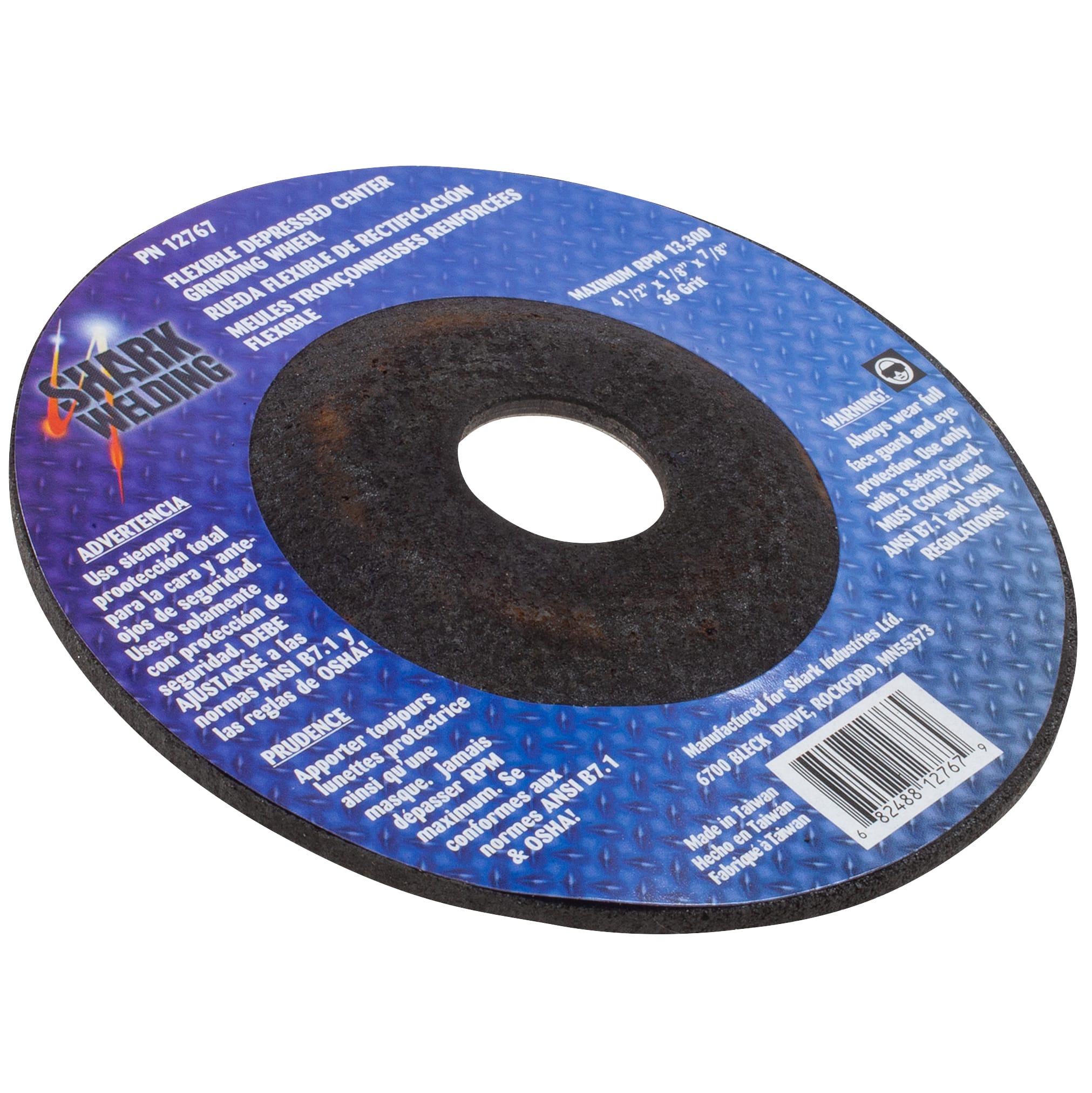 LIMITED STOCK! 1 PK | Flexible Grinding Wheels-4.5" x 1/8" x 7/8" - 36 Grit - Image 4