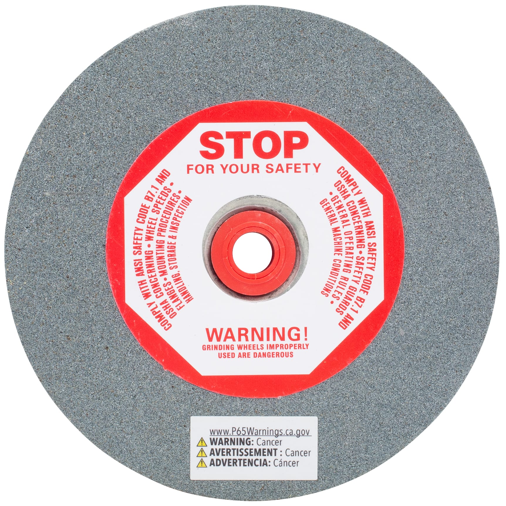 Bench Seat Grinding Wheel - Size 6"x 3/4" Thick x 1" Arbor- 80 Grit - Aluminum Oxide - Image 2