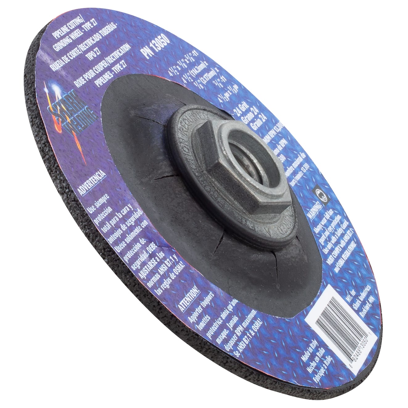 10 PK | Cut-off/Light Grinding Wheel - Type 27 for Pipeline. 4.5" x 1/8" x 5/8-11NC - Image 3