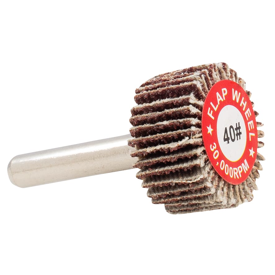 5 PK | Flap Wheel - Aluminum Oxide - 1" x 1/2" x 1/4" Shank - 40 Grit - Image 2