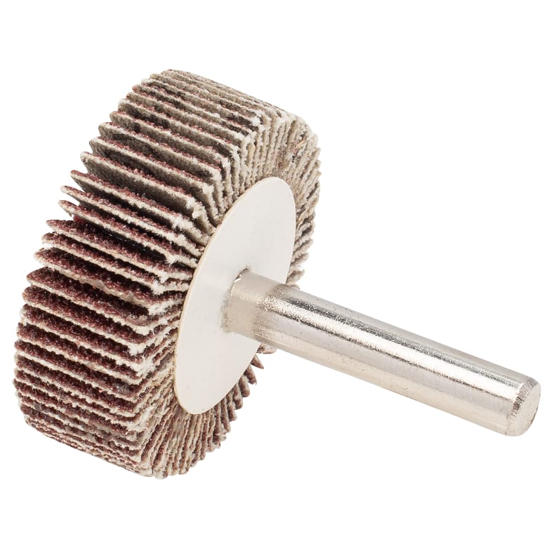 5 PK | Flap Wheel - Aluminum Oxide - 1.5" x 1/2" x 1/4" Shank - 100 Grit - Image 3