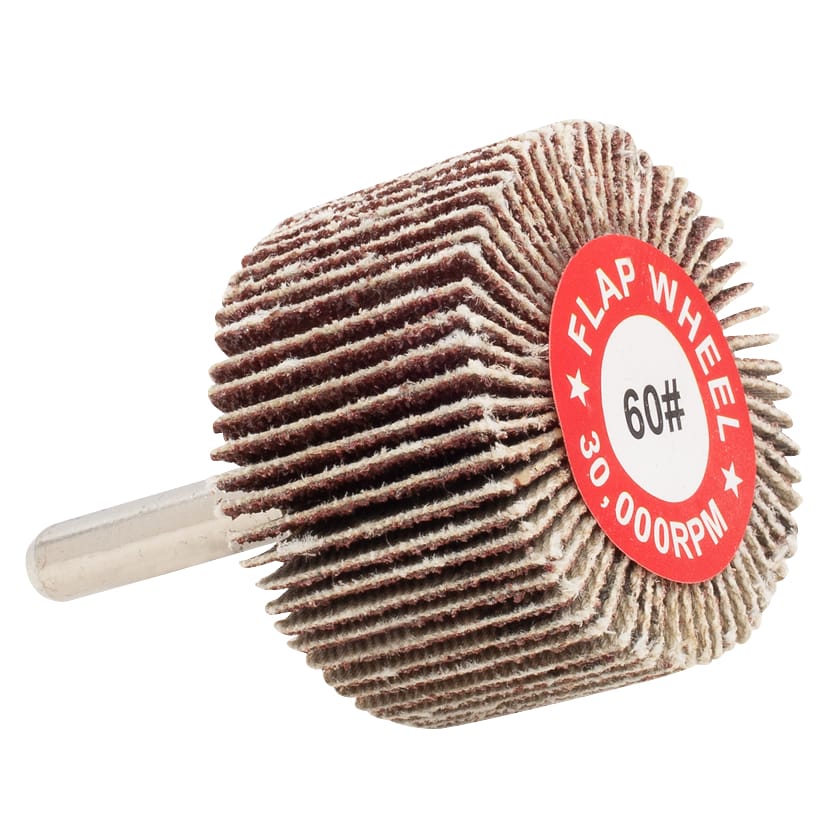 5 PK | Flap Wheel - Aluminum Oxide - 1.5" x 1" x 1/4" Shank - 60 Grit - Image 2