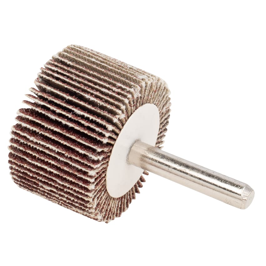 5 PK | Flap Wheel - Aluminum Oxide - 1.5" x 1" x 1/4" Shank - 60 Grit - Image 3