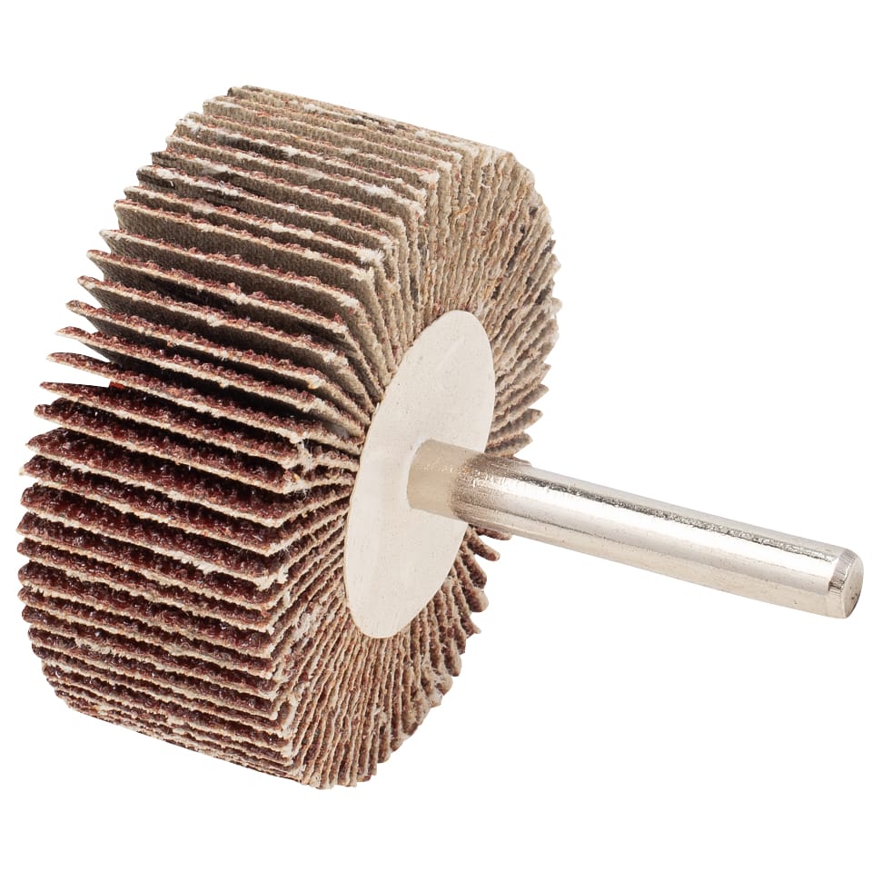 5 PK | Flap Wheel - Aluminum Oxide - 2.5" x 1" x 1/4" Shank - 40 Grit - Image 3