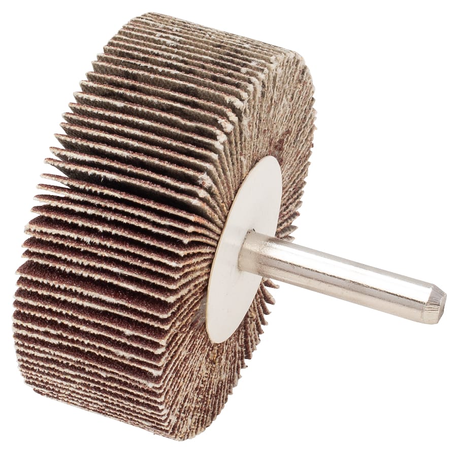 5 PK | Flap Wheel - Aluminum Oxide - 2.5" x 1" x 1/4" Shank - 120 Grit - Image 3
