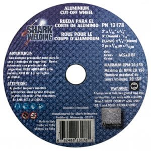 5 PK | Cut-Off Wheel - Silicon Carbide (for Aluminum Cutting) - 3" x 1/16" x 3/8" - 54 Grit