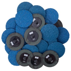 25 PK | 2" Mini Grinding Discs - Blue Zirconia - 36 Grit