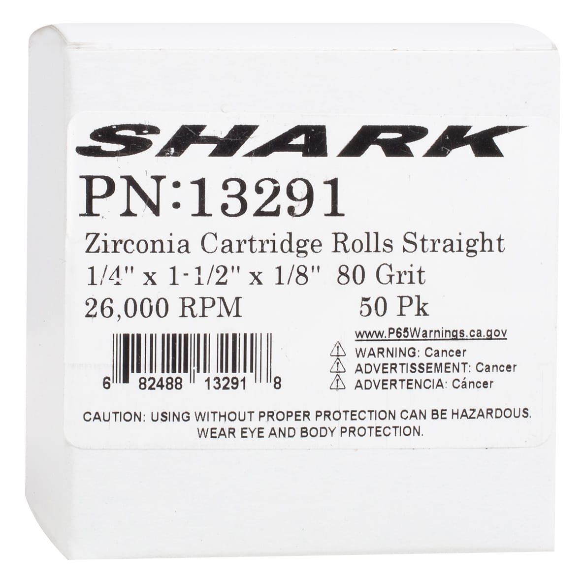 50 PK | Zirc Cartridge Rolls-Straight 1/4" x 1-1/2" x 1/8" - 80 Grit - Image 6