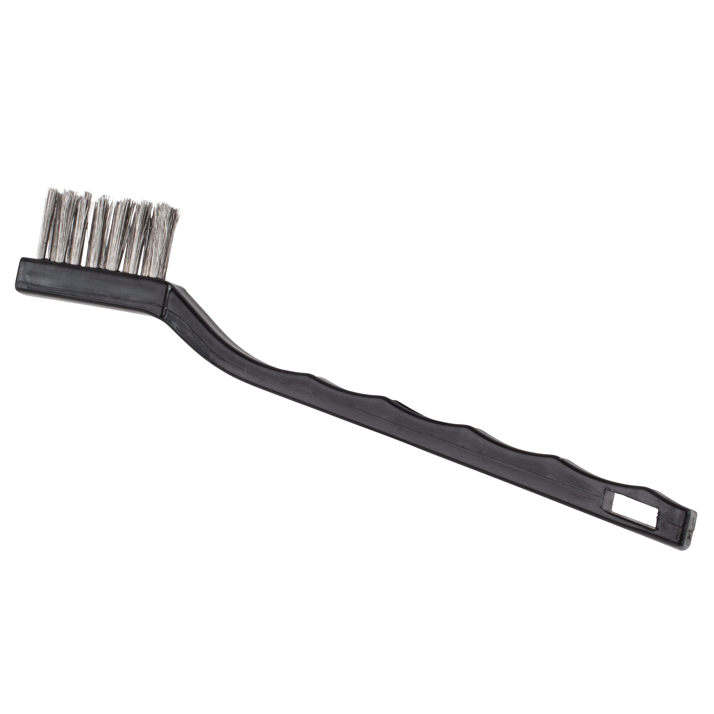 Small Scratch Brush - Stainless Steel - 7-1/4" with Plastic Handle - Image 2