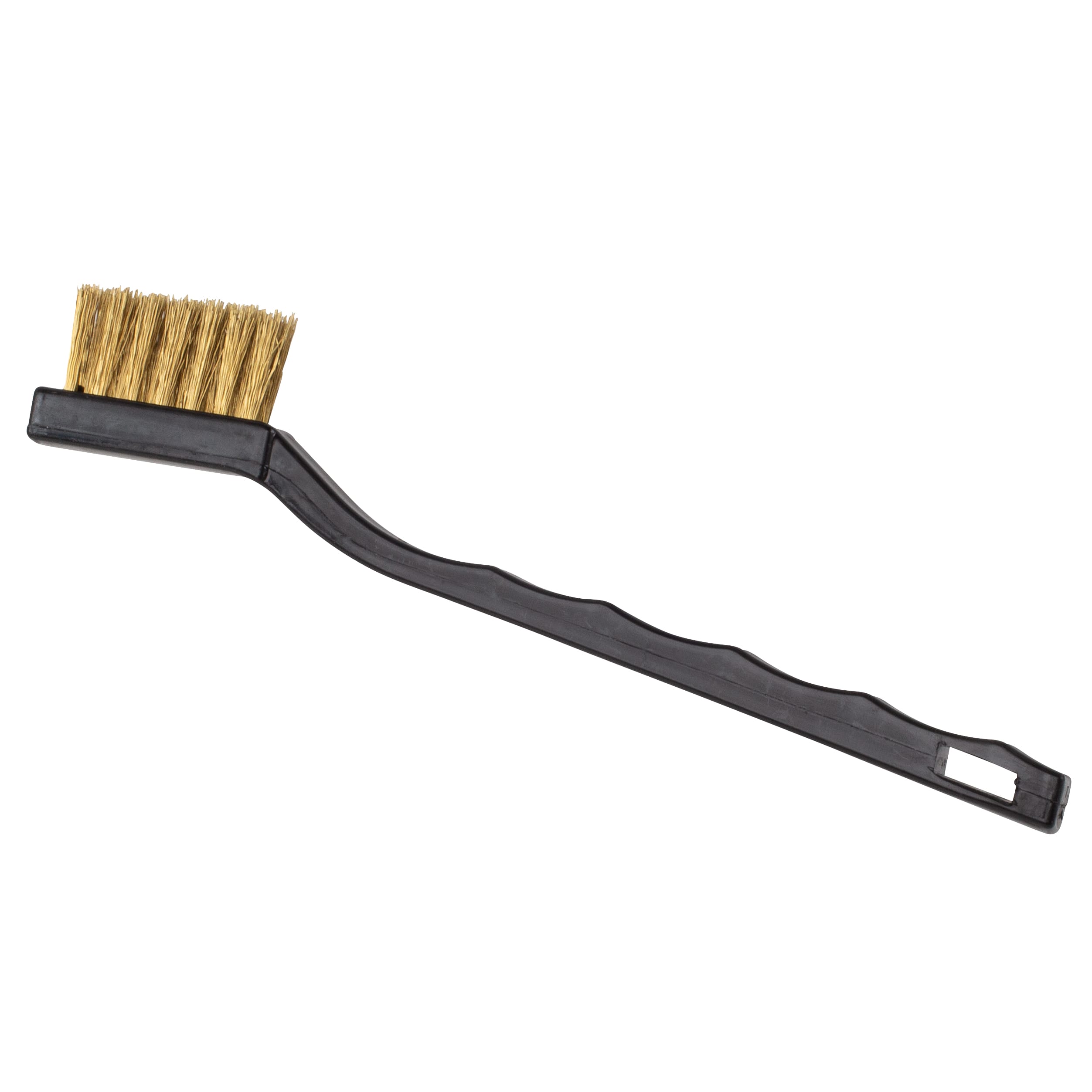 Small Scratch Brush - Brass - 7-1/4" with Plastic Handle - Image 2