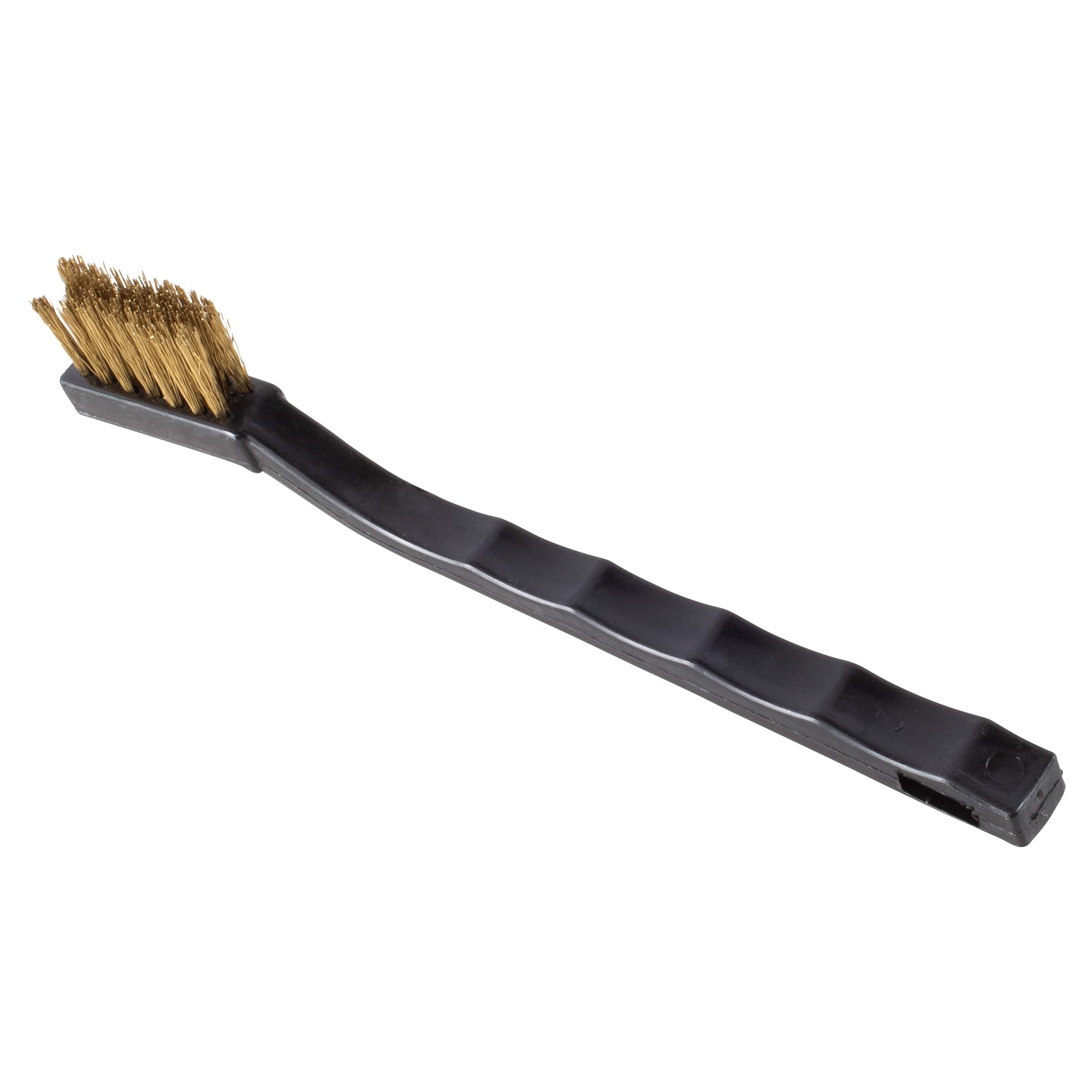 Small Scratch Brush - Brass - 7-1/4" with Plastic Handle - Image 3