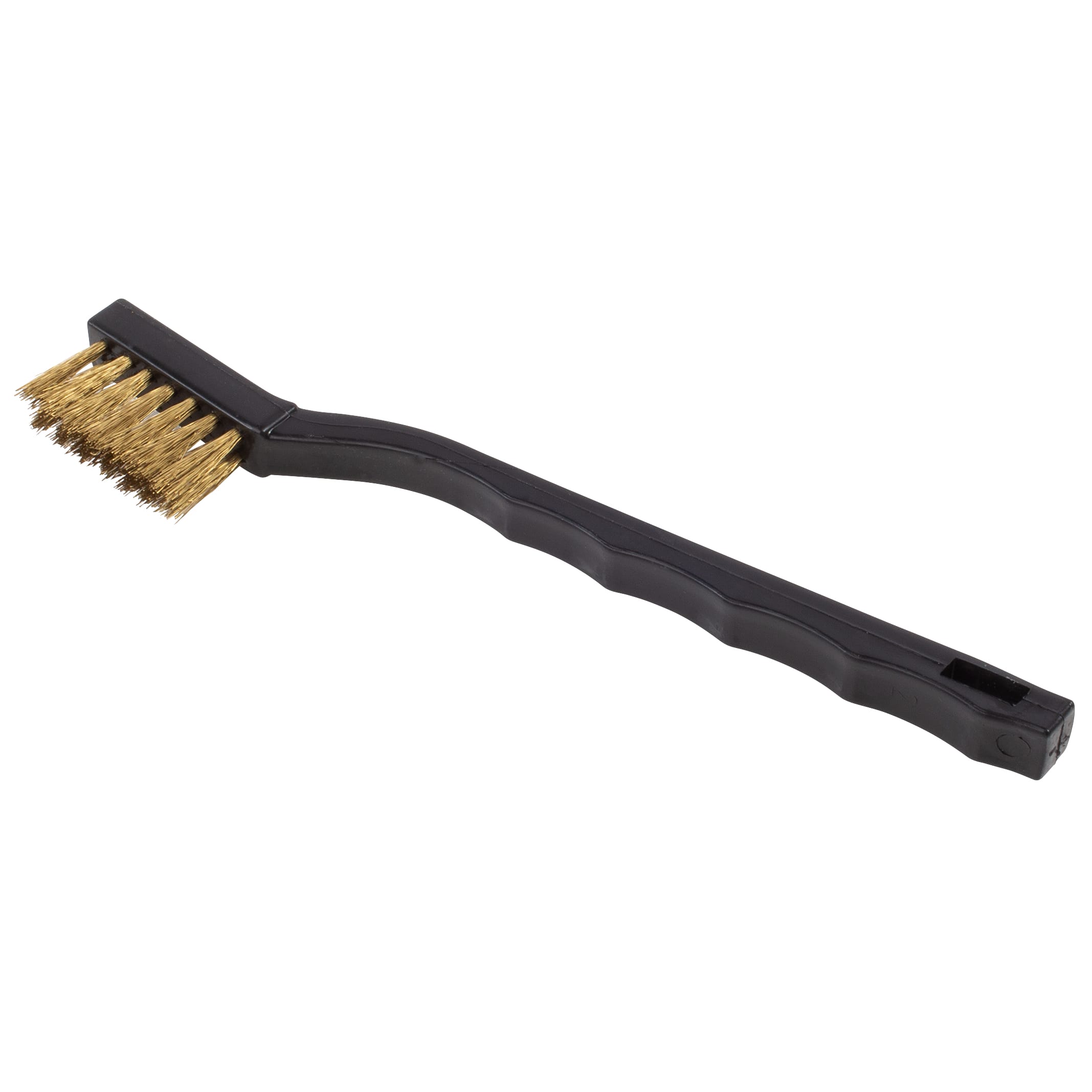 Small Scratch Brush - Brass - 7-1/4" with Plastic Handle - Image 5