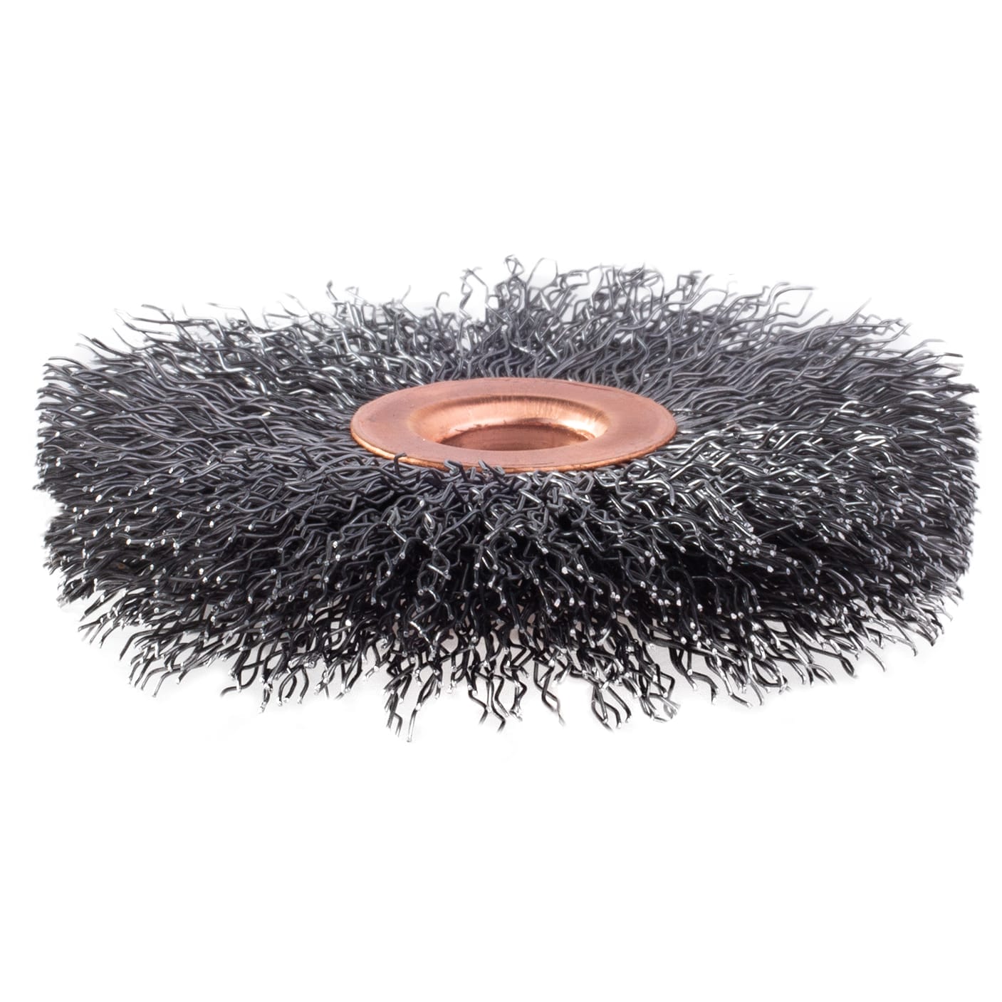 Circular Crimped Wire Wheel - 3" x 1/2" Arbor (No Bushing) - Fine .008 Wire - Image 2