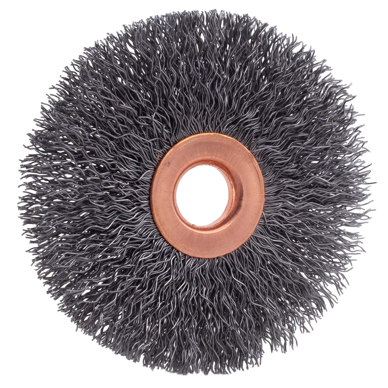 Circular Crimped Wire Wheel - 3" x 1/2" Arbor (No Bushing) - Fine .008 Wire - Image 3