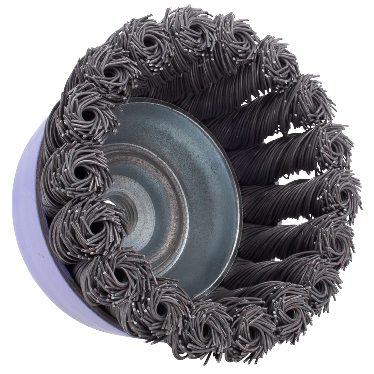 LIMITED STOCK! Knotted Wire Cup Brush - 3" x M10-1.50 .014 wire. - Image 4