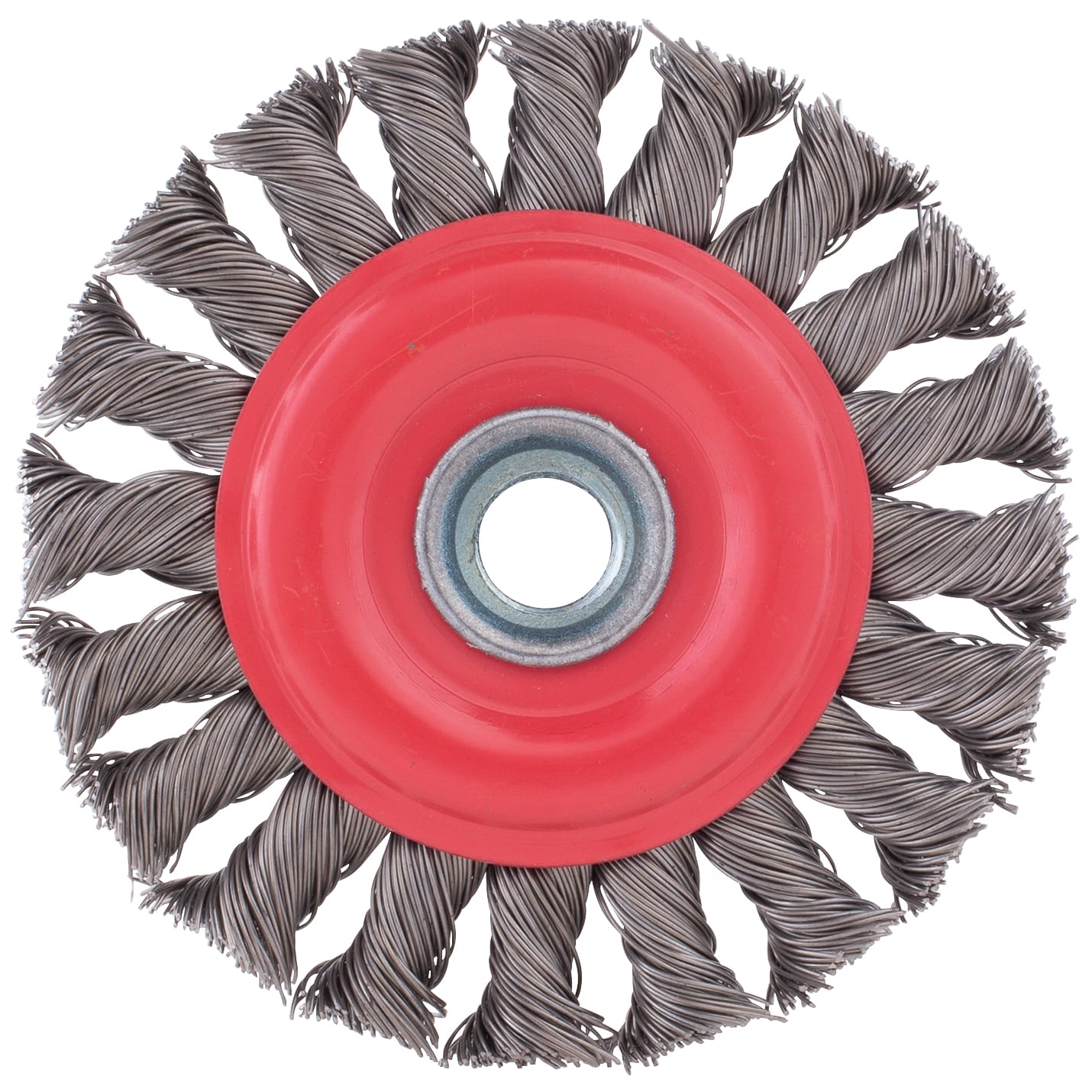 LIMITED STOCK! Knotted Wire Wheel - 4" x M14-2 - .014 Wire - Image 2