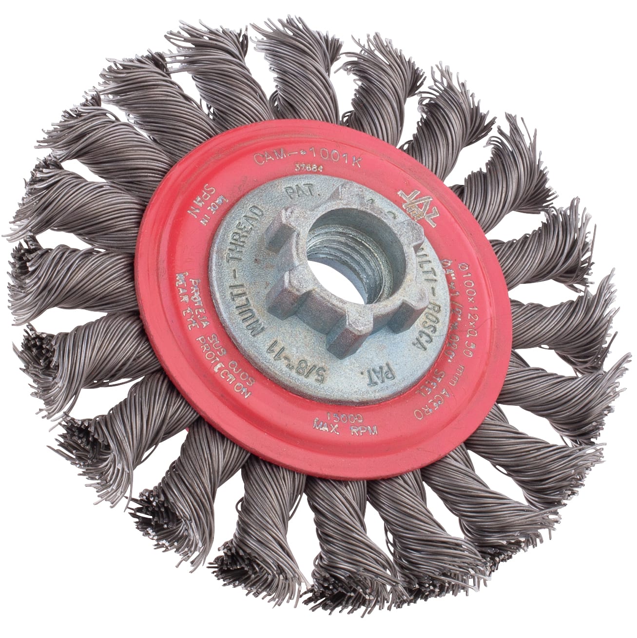 LIMITED STOCK! Knotted Wire Wheel - 4" x M14-2 - .014 Wire - Image 3