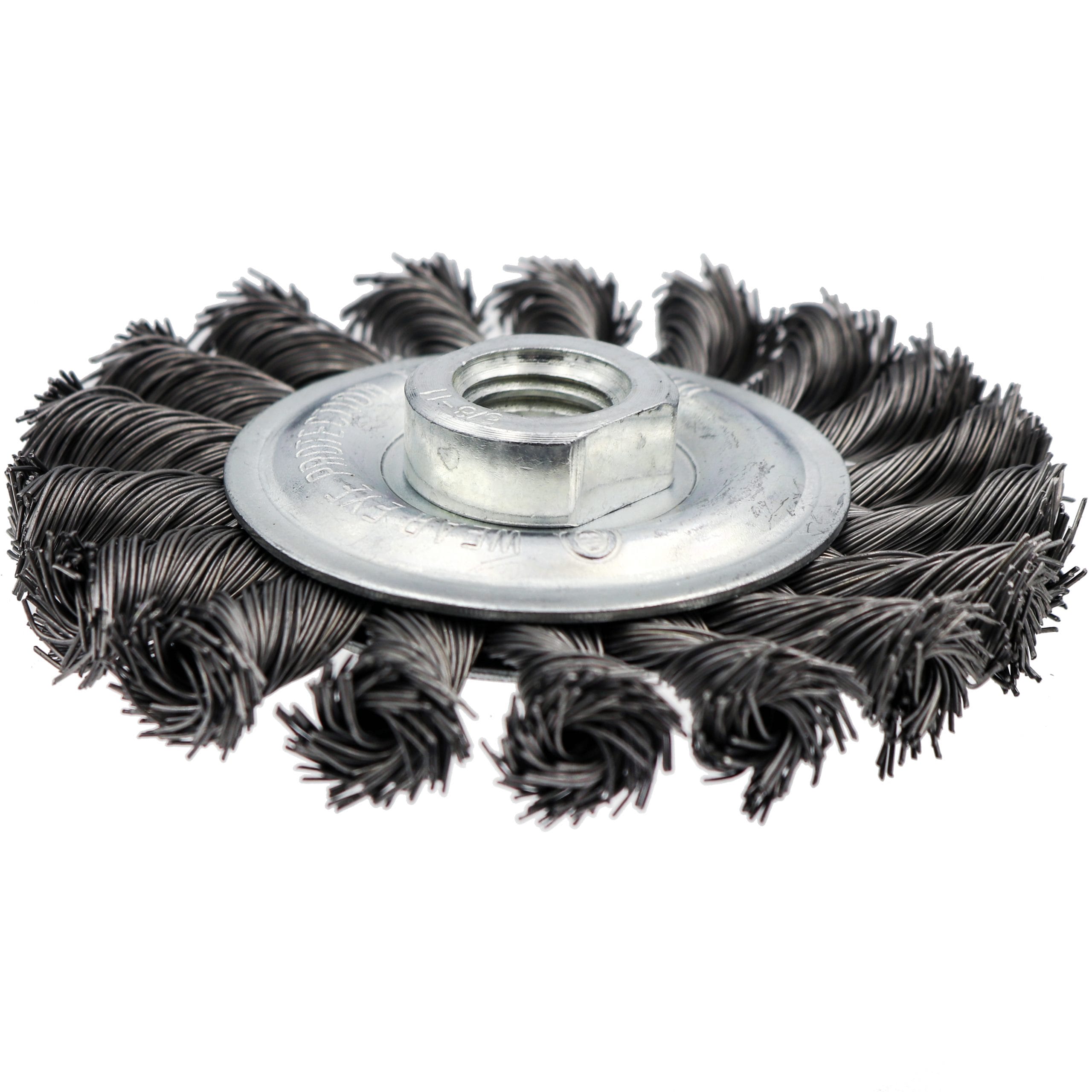 Twist Knotted Wire Wheel - 4" x 5/8-11NC - .020 Wire - Image 2