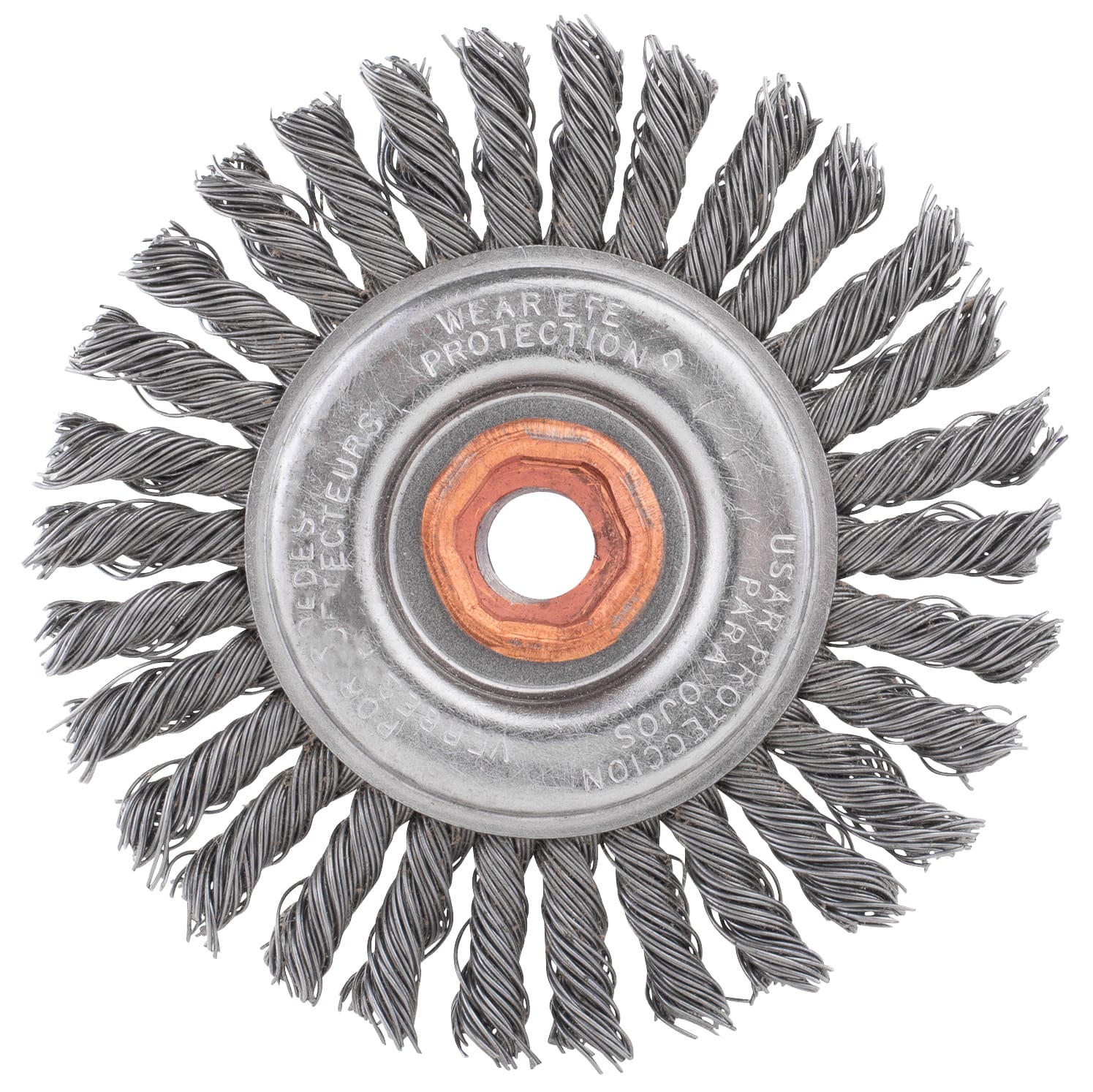 LIMITED STOCK! Stringer Bead Twist Wire Wheel - 4" x 1/2"-13 Arbor - .020 Wire - Image 2
