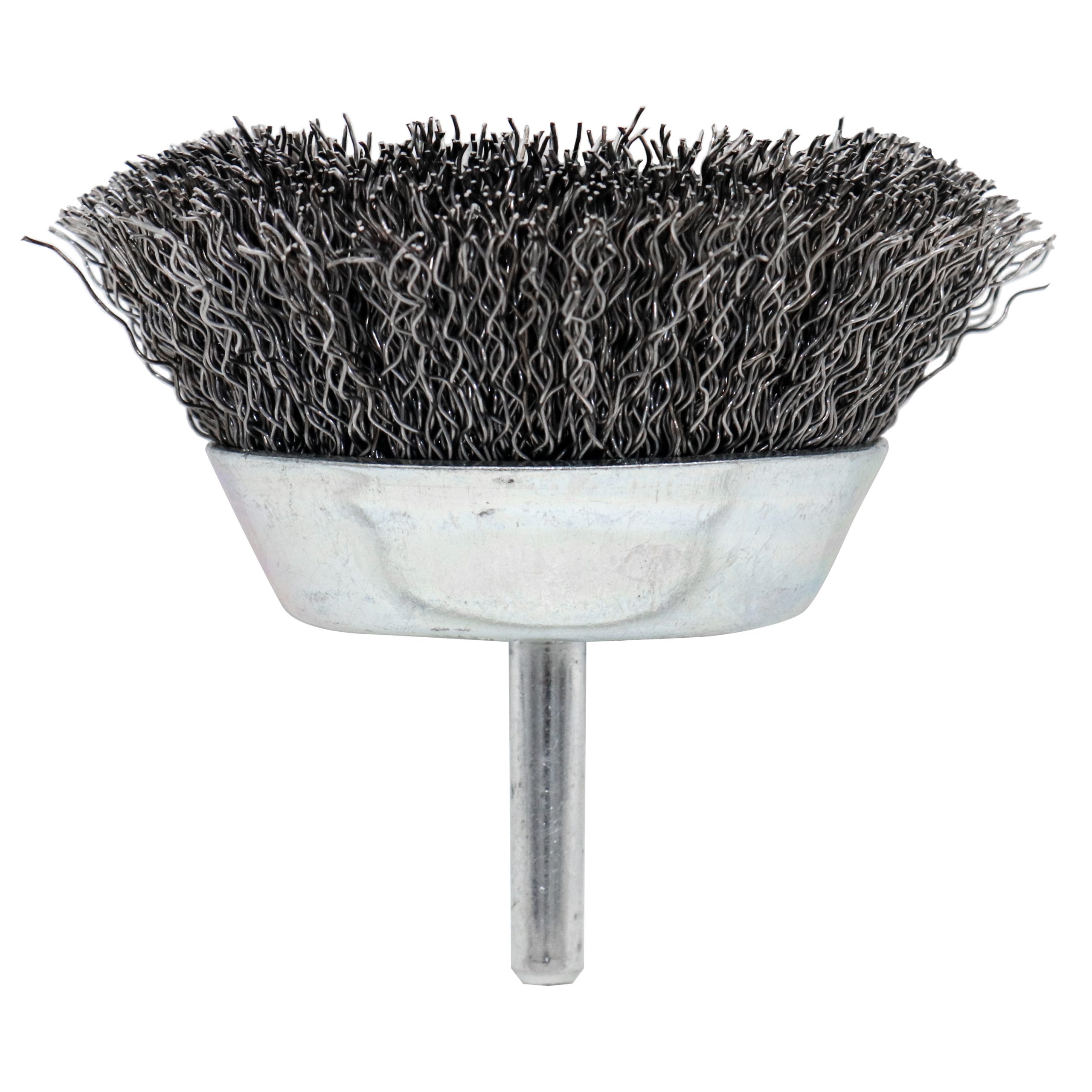 Wire Wheel - Mounted Cup Brush 2-1/2" x 1/4" Shank - Fine - .014 Wire - Image 4