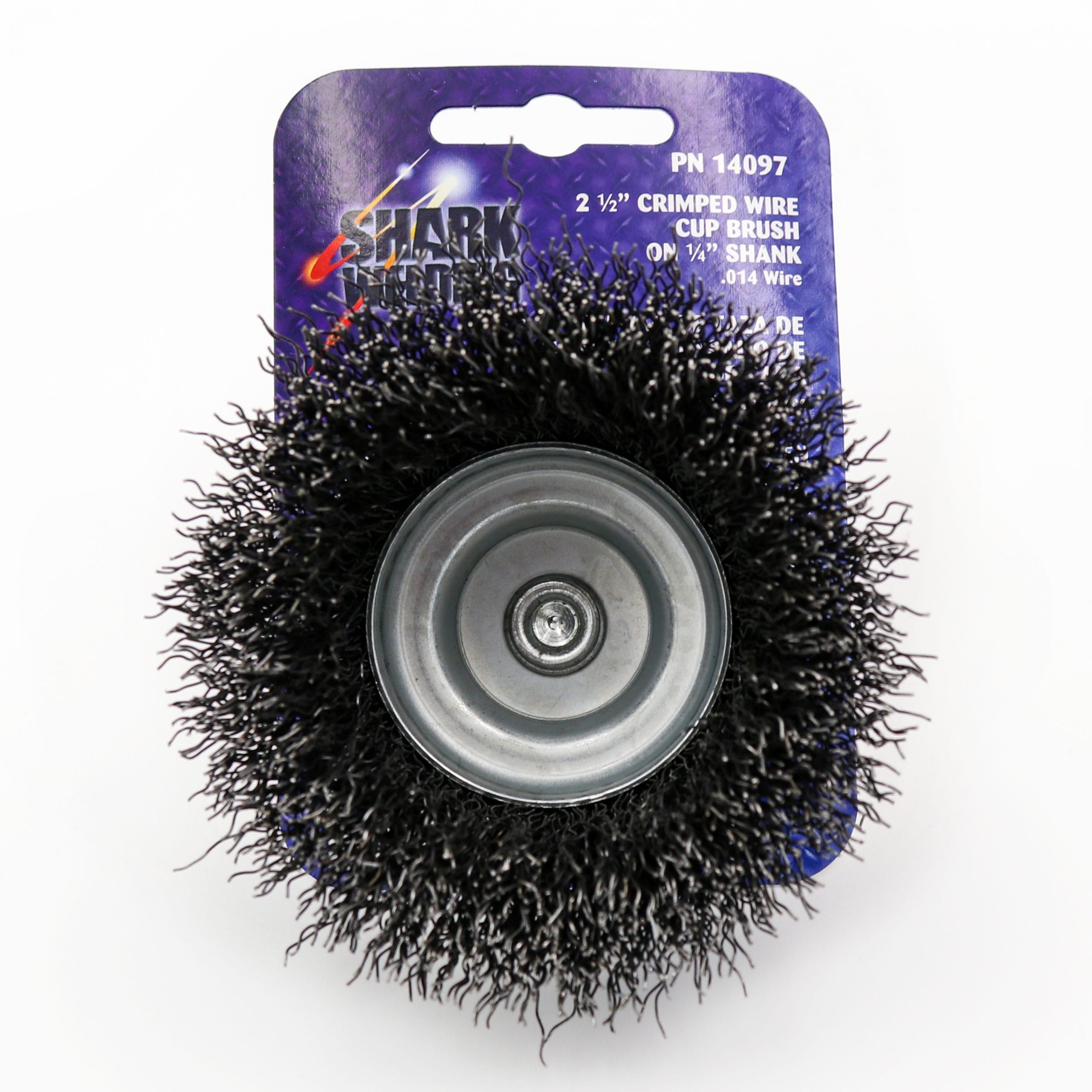 Wire Wheel - Mounted Cup Brush 2-1/2" x 1/4" Shank - Fine - .014 Wire - Image 2