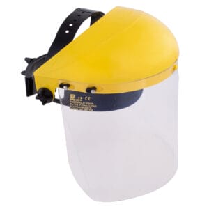 Grinding Shield - Features Clear Shield with Ratcheting Headgear - 8" x 16"
