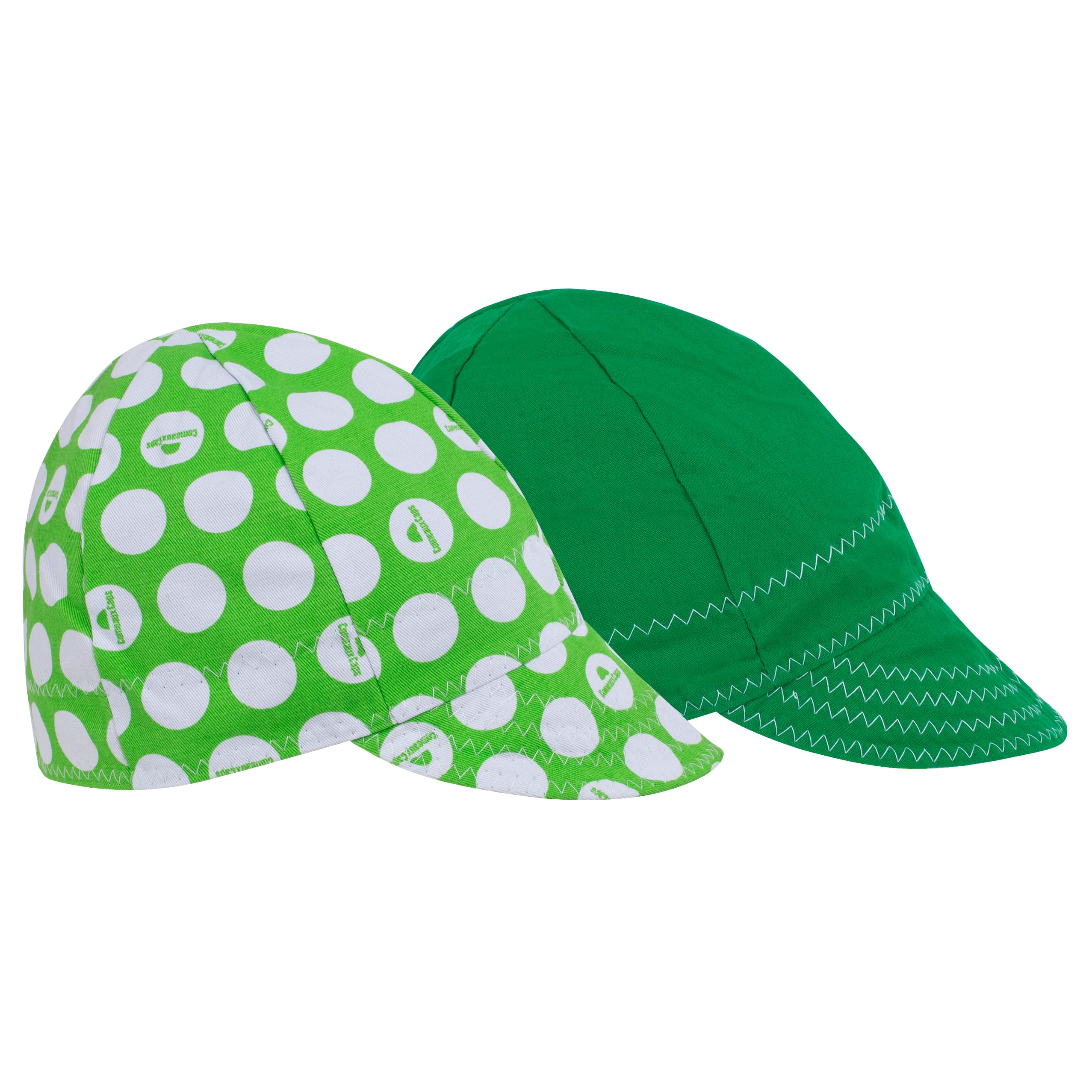 1 PK | Green Polka Dot/Green Reversible Welding Hat - Size 7-1/2" - Image 2