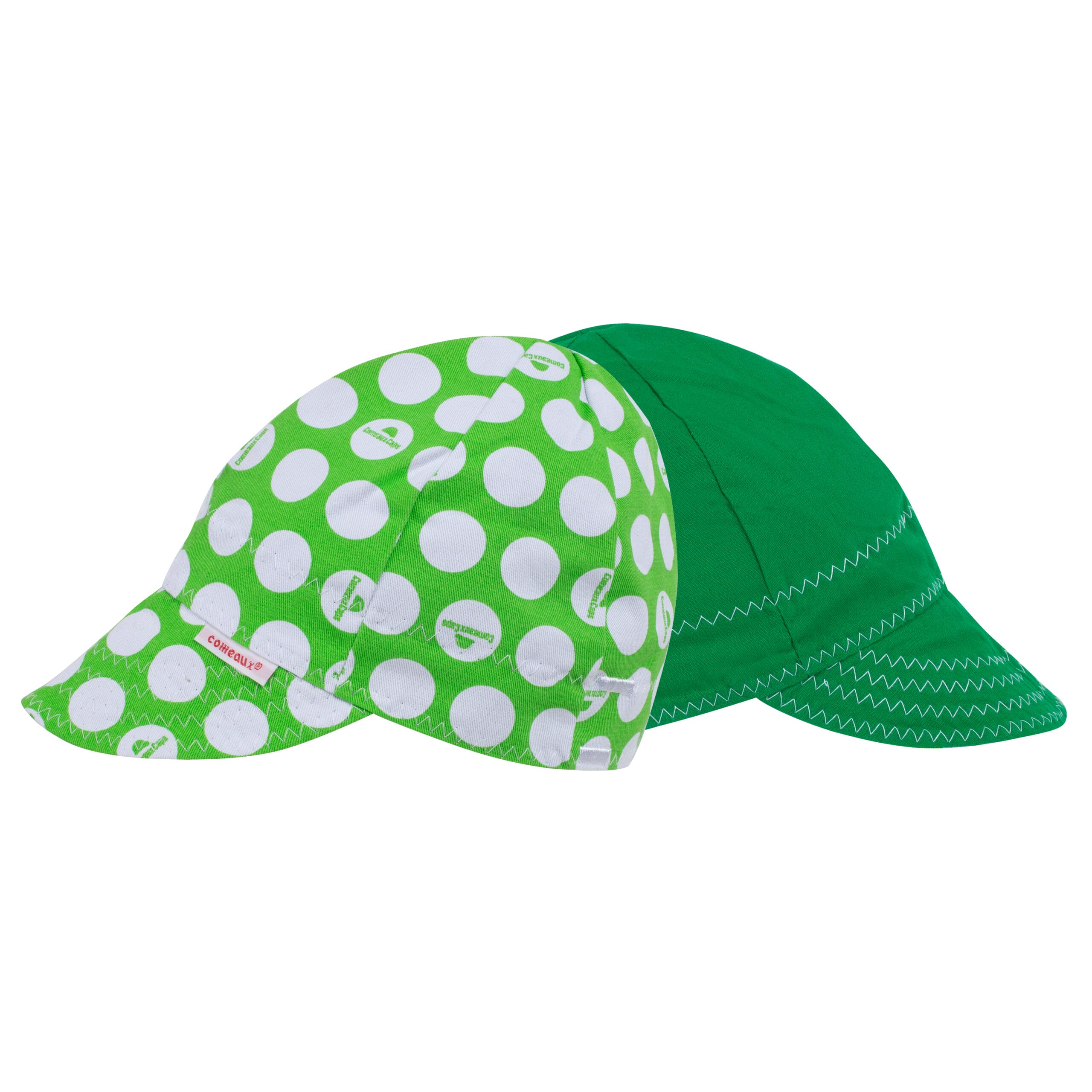 1 PK | Green Polka Dot/Green Reversible Welding Hat - Size 7-1/2" - Image 4