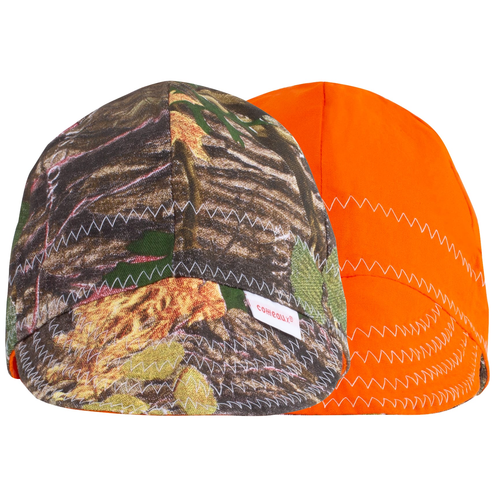 Camo Print/Orange Reversible Welding Hat - Size 7-1/2" - Image 3
