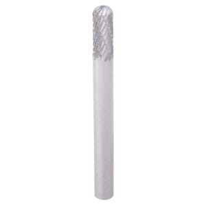 Carbide Bur - Double Cut Ball Nose Cylinder - 1/4" Diameter with 1/4" Shank. (BT19)