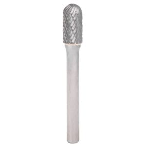 Carbide Bur - Double Cut Ball Nose Cylinder - 3/8" Diameter with 1/4" Shank (BT20)