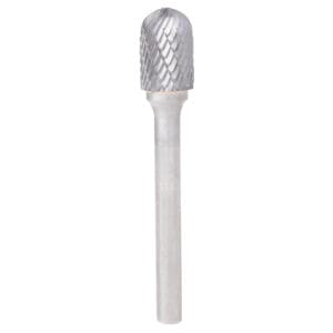 Carbide Bur - Double Cut Ball Nose Cylinder - 1/2" Diameter with 1/4" Shank. (BT21)