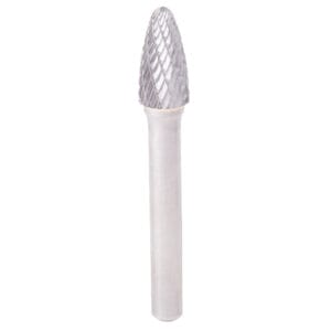 Carbide Bur - Double Cut Tree Radius - 3/8" Diameter with 1/4" Shank. (BT22)