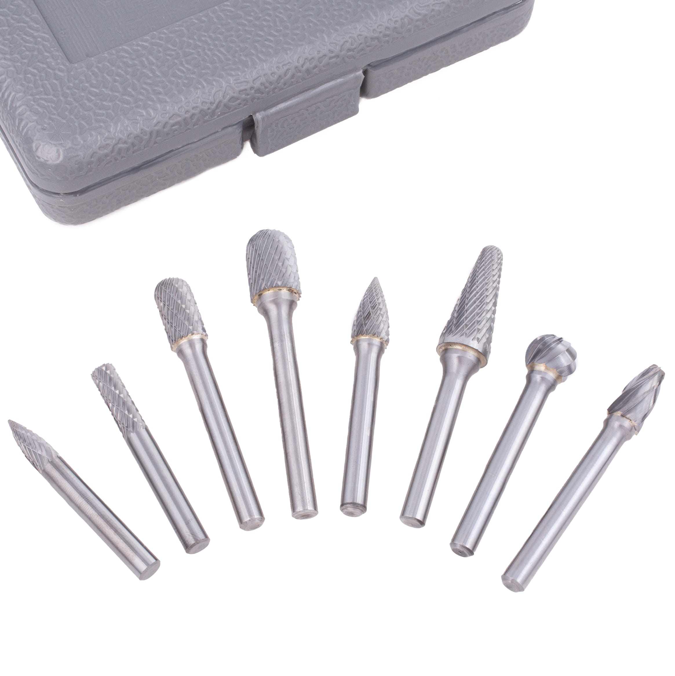 8 Piece Carbide Bur Kit contains 16000, 16004, 16010, 16011, 16022, 16005, 16007 and 16012 (BT8) - Image 2
