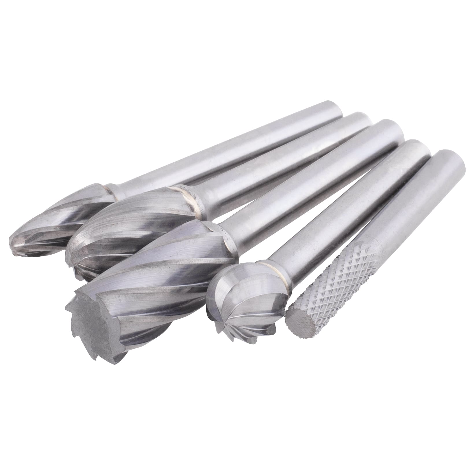 5 PC. Aluminum Carbide Bur Set - 1/4" Shank (BT5A) - Image 2