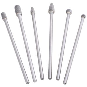 6 PC. Extended Carbide Bur Set - 6" Length (BTE6)
