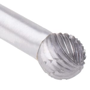 Extended Carbide Bur - Ball End - 3/8 in. Double Cut - 6 in. Length (BT43E)