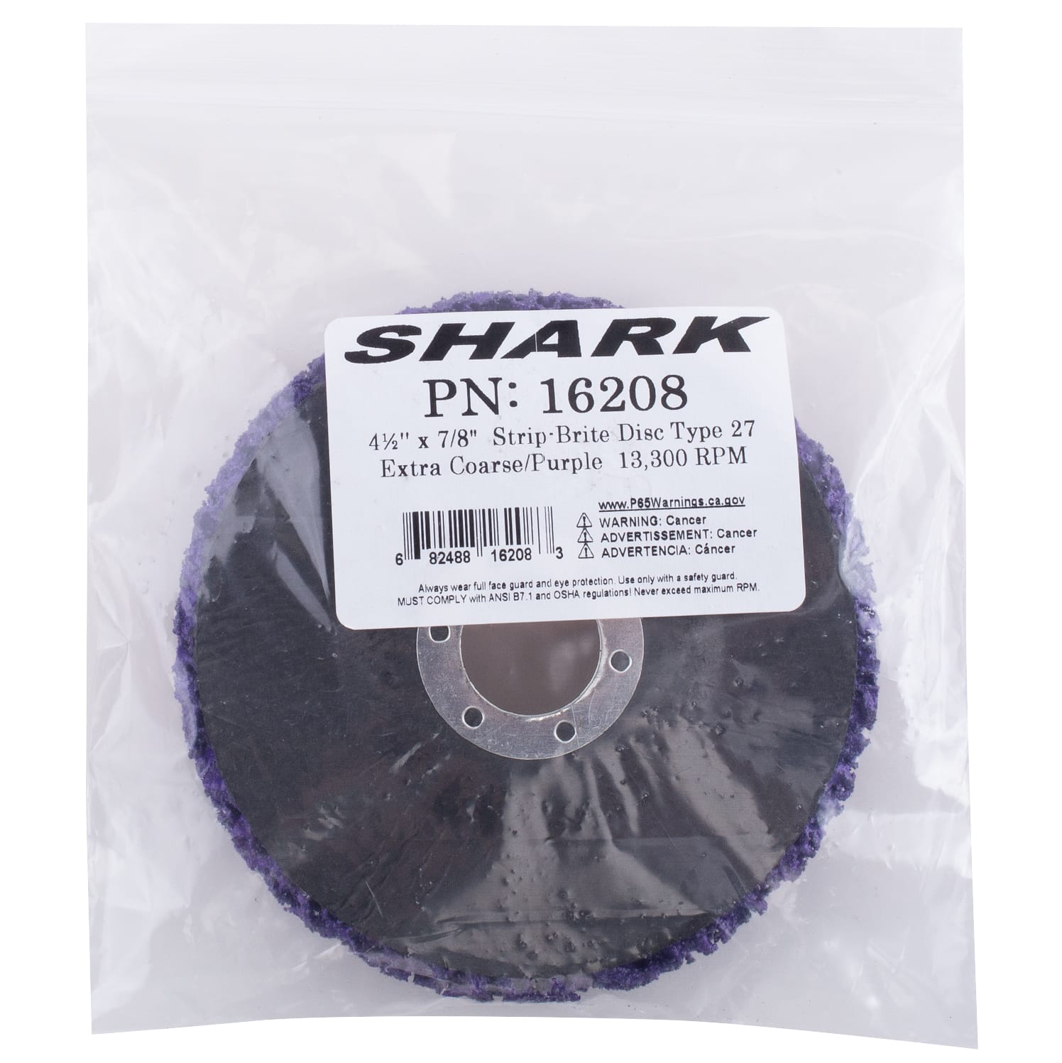 1 PK | 4-1/2" x 7/8" Strip-Brite Disc T27 Extra Coarse/Purple - Image 6